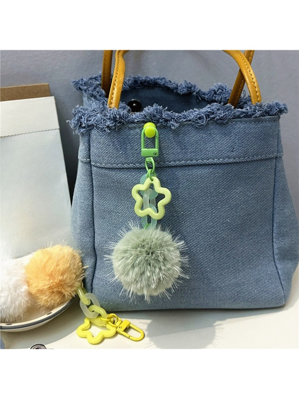 Keypus - Single Pompom Bag Charm Keychain