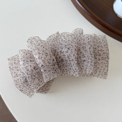 Beau - Leopard Print Organza Banana Clip