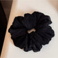 Gifty - Irregular Ruched Embroidered Hair Scrunchie