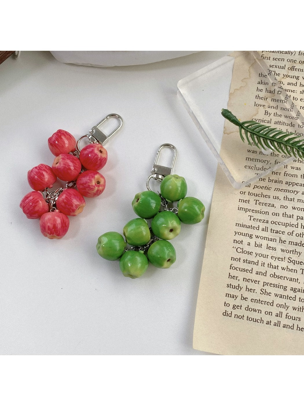 Keypus - Cute Fruit Apple Keychain Bag Charm