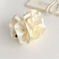 Beau - Pleated Satin Finish Flower Bud Banana Clip