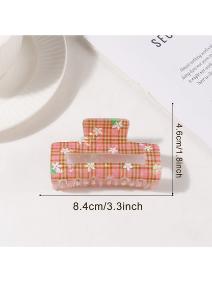 Beau - Elegant Plaid Square Hair Claw Clip
