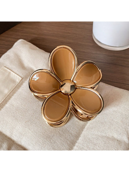 Beau - Five Petal Flower Hair Claw Clip