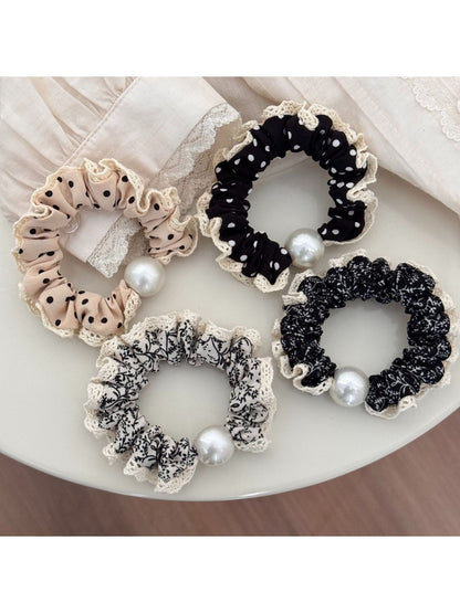 Gifty - Lace Dot Bow Hair Tie