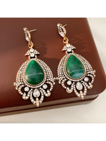 Nozari - Retro Teardrop Dangle Earrings Necklace