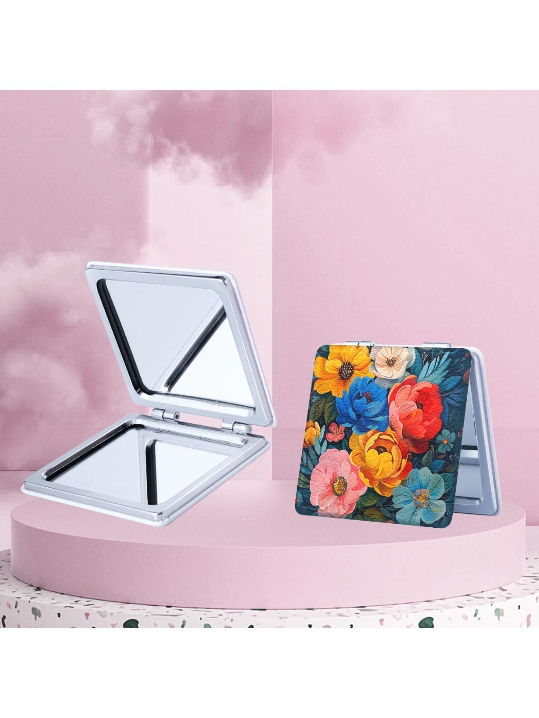 Mirroray - Floral Print Portable Mirror