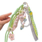 Keypus - Spring Floral Pea Pod Beaded Bag Charm Keychain