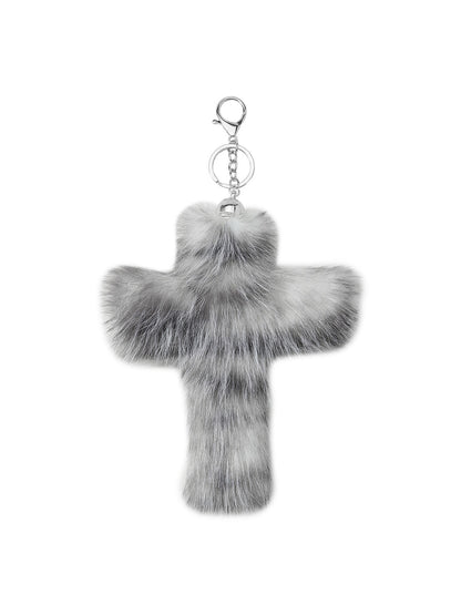 Keypus - Y2K Plush Cross Shape Bag Charm Keychain