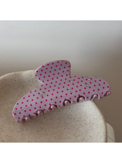 Beau - Semi-Circular Polka Dot Acetate Claw Clip