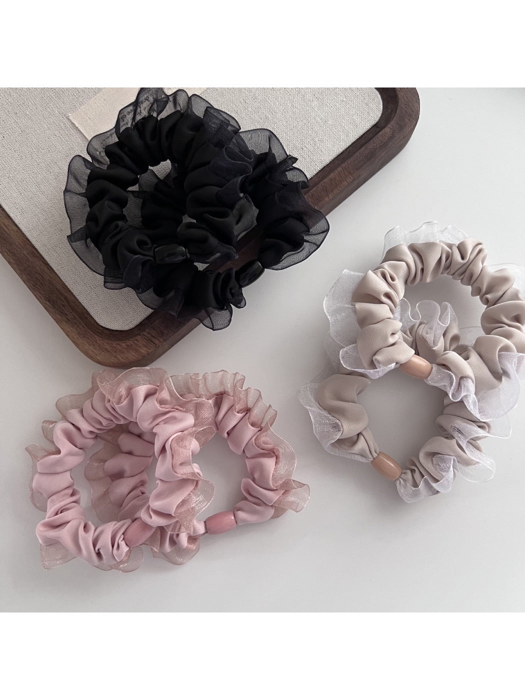 Gifty - Tulle Edged Hair Scrunchie