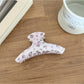 Beau - Pink Floral Print Hair Claw Clip