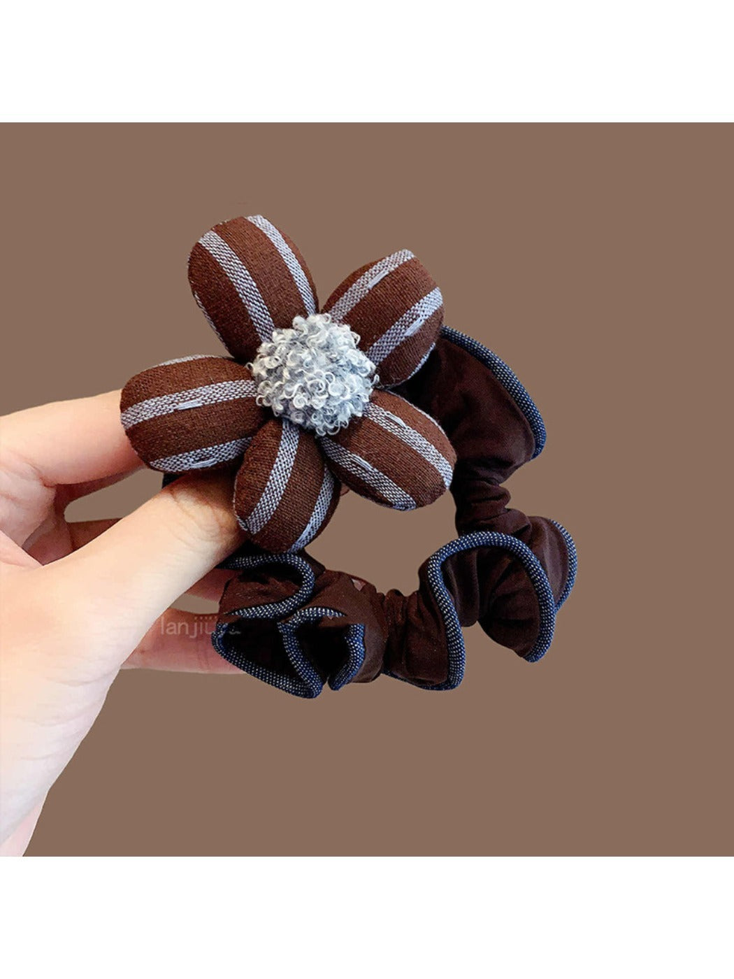 Gifty - Striped Floral Hair Ring