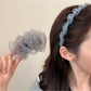 Beau - Floral Mesh Gathered Polyester Banana Clip