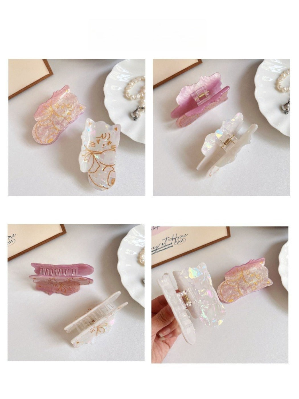 Beau - Cute Cat Acetate Hair Claw Clip