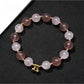 Lovra minimalist heart pendant beaded bracelet on a white background