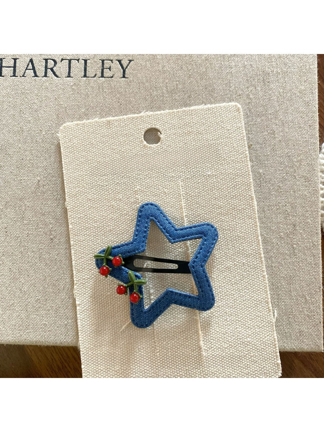 Beau - Blue Cherry Geometric Hair Clip