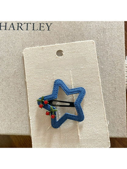 Beau - Blue Cherry Geometric Hair Clip