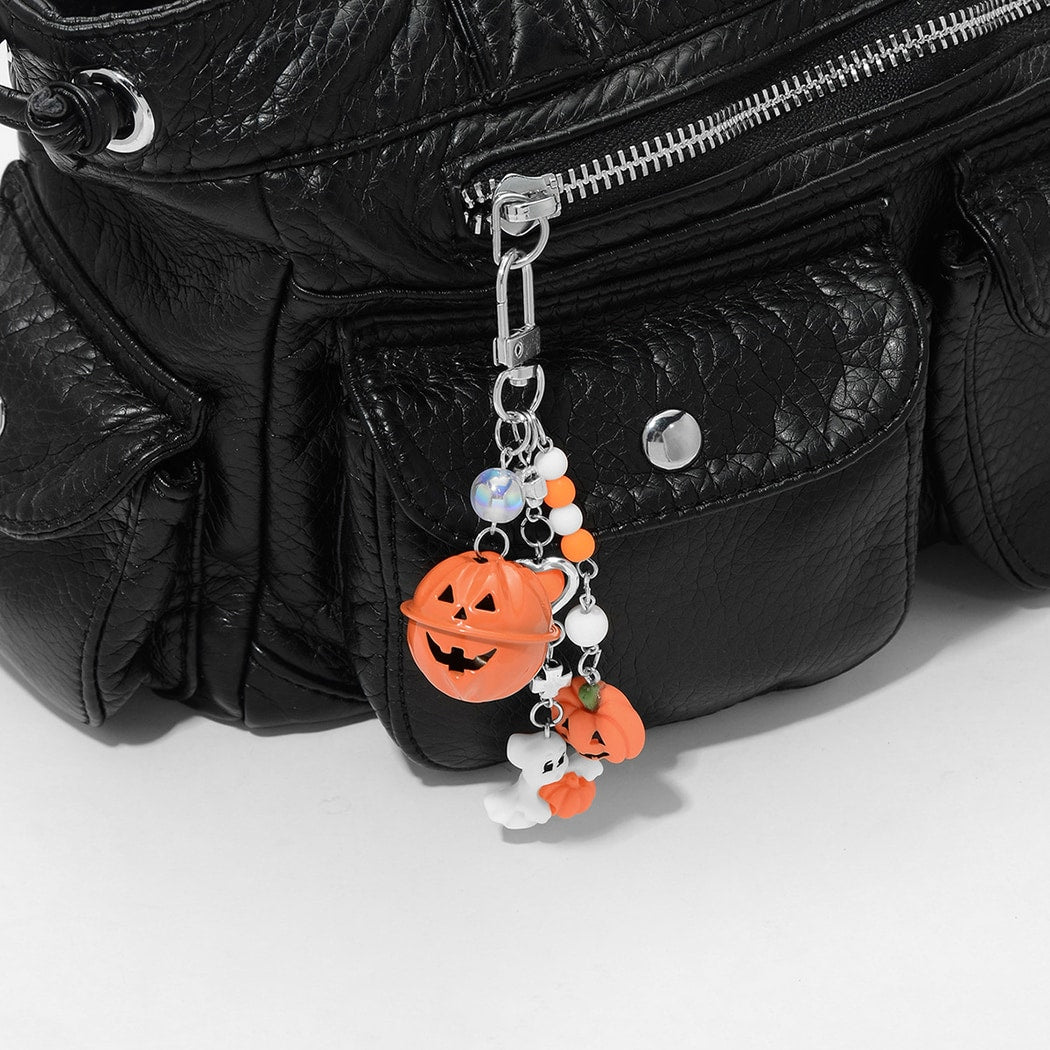 Keypus - Retro Halloween Pumpkin Ghost Keychain
