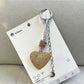 Keypus - Alloy Floral Heart Pendant Bag Charm Keychain