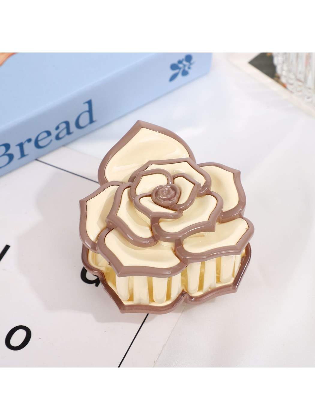 Beau - Rose Shape Plastic Floral Decorative Claw Clip