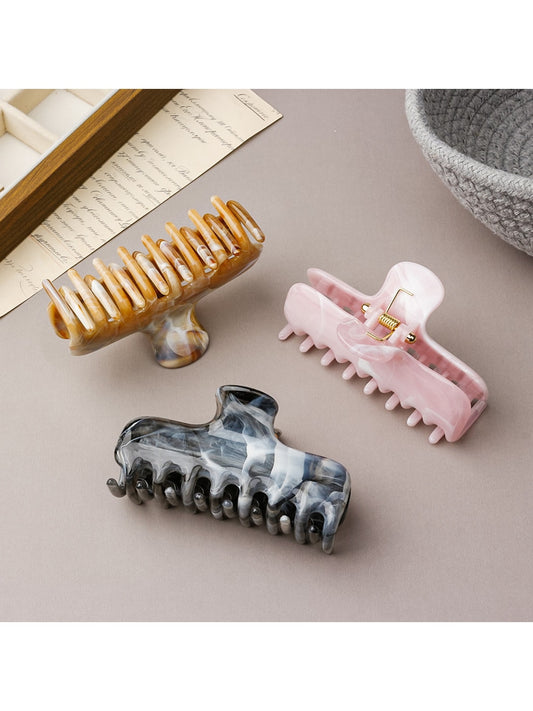 Beau - Geometric Ink Wash Pattern Claw Hair Clip