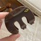 Beau - Vintage Leopard Print M Shape Claw Clip