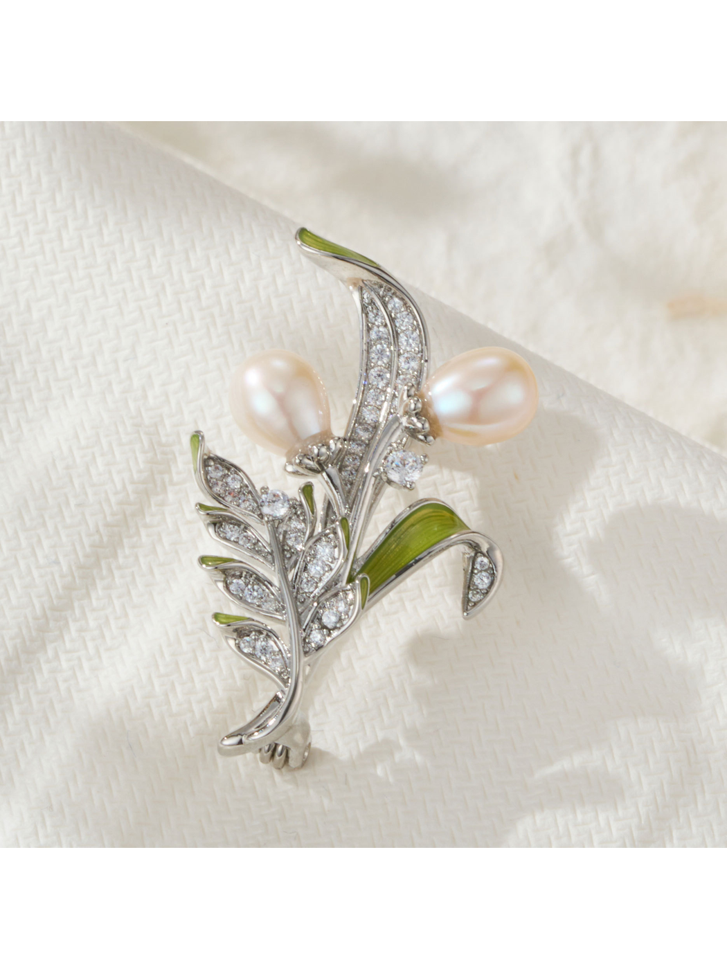 Brovia - Lily of the Valley Floral Alloy Brooch