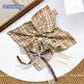Gifty - Khaki Plaid Hair Ring