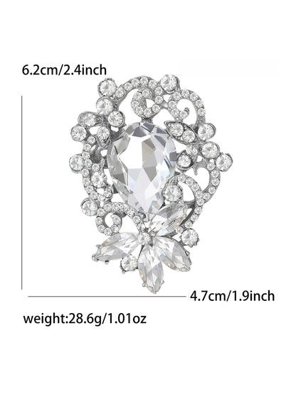 Brovia - Alloy Inlaid Openwork Brooch