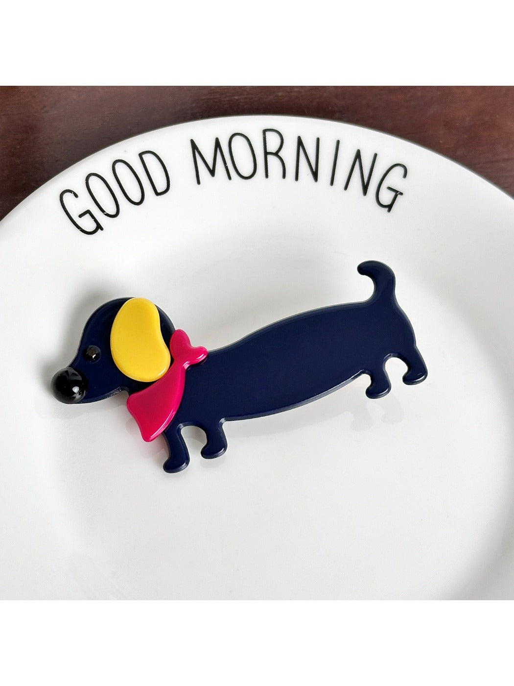 Beau - Cute Acetate Dachshund Hair Clip