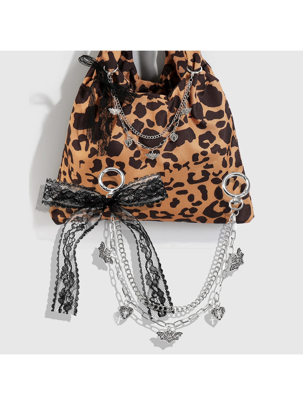 Keypus - Y2K Lace Bow Chain Bag Charm Keychain