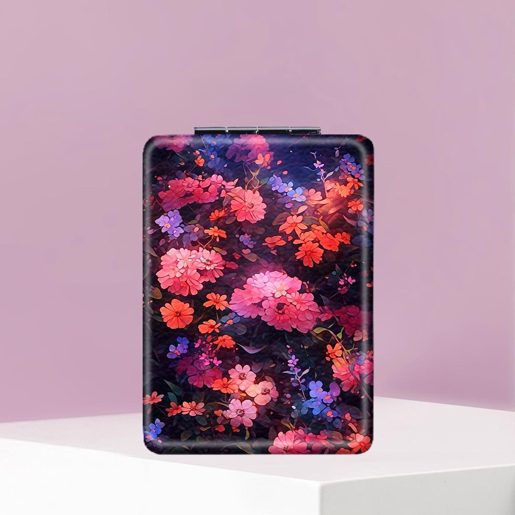 Mirroray - Gradient Floral Compact Travel Makeup Mirror