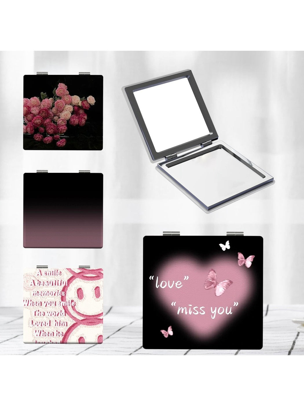 Mirroray - Y2K Style Pink Tones Makeup Mirror