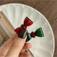 Beau - Retro Bow Accent Acrylic Side Barrette