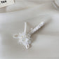 Beau - Floral Beaded Ribbon Barrette Hair Clip