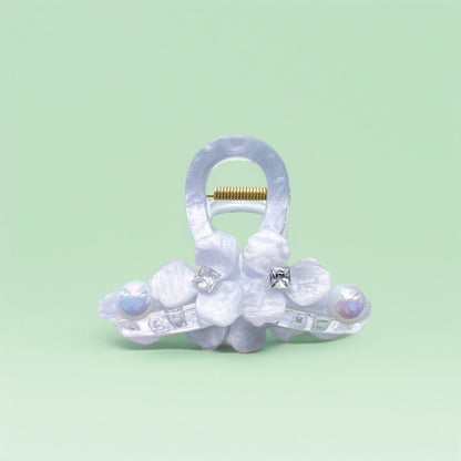 Beau - Floral Pearl Hair Claw Clips