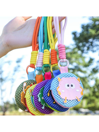 Keypus - Cartoon Color Block Lanyard Keychain