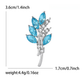 Brovia - Rhinestone Olive Branch Floral Alloy Brooch