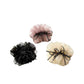 Beau - Polyester Mesh Gathered Bow Detail Claw Clip