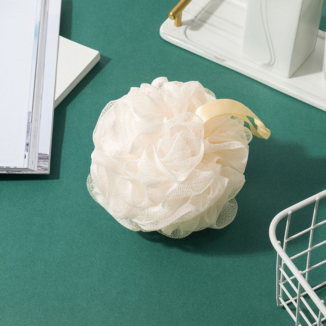 Papo - Soft Mesh Ribbon Hanger Lathering Bath Pouf