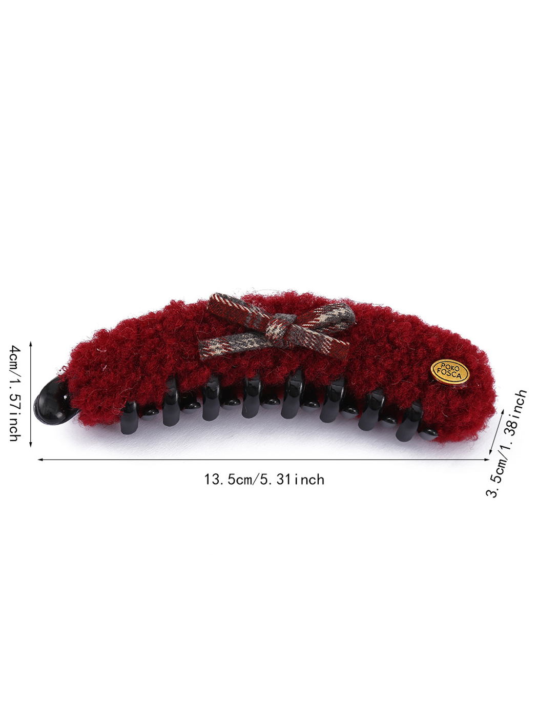 Beau - Solid Color Bow Accent Banana Clip