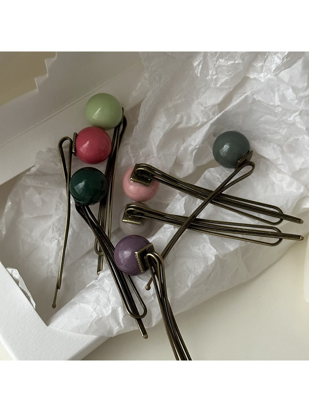 Beau - Decorative Round Ball Side Bangs Hair Clip