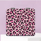 Mirroray - Pink Purple Leopard Print Square Compact Mirror