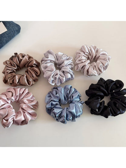 Gifty - Elegant Satin Rhinestone Scrunchies