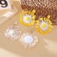 Pair of Sweet Flower Firework Shaped Earrings displayed on white background