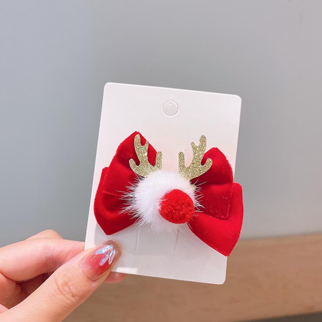 Beau - Bright Christmas Theme Bow Decorative Hair Clip