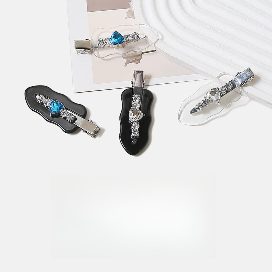 Beau - Modern Heart Accent Acrylic Side Barrette