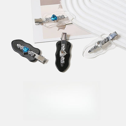 Beau - Modern Heart Accent Acrylic Side Barrette