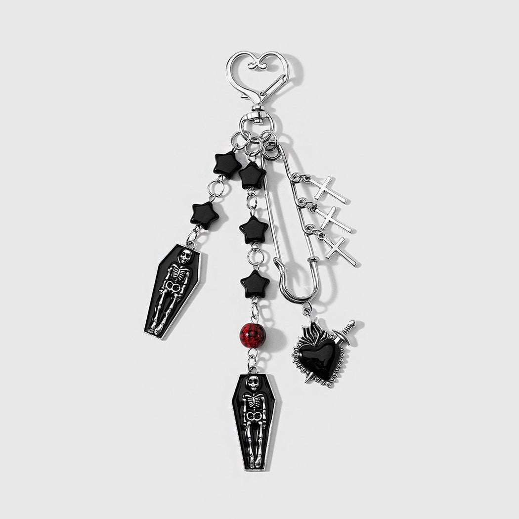 Keypus - Halloween Cross Coffin Charm Keychain