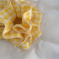Gifty - Sweet Yellow Gingham Scrunchie